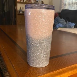 Pink and grey ombré cup